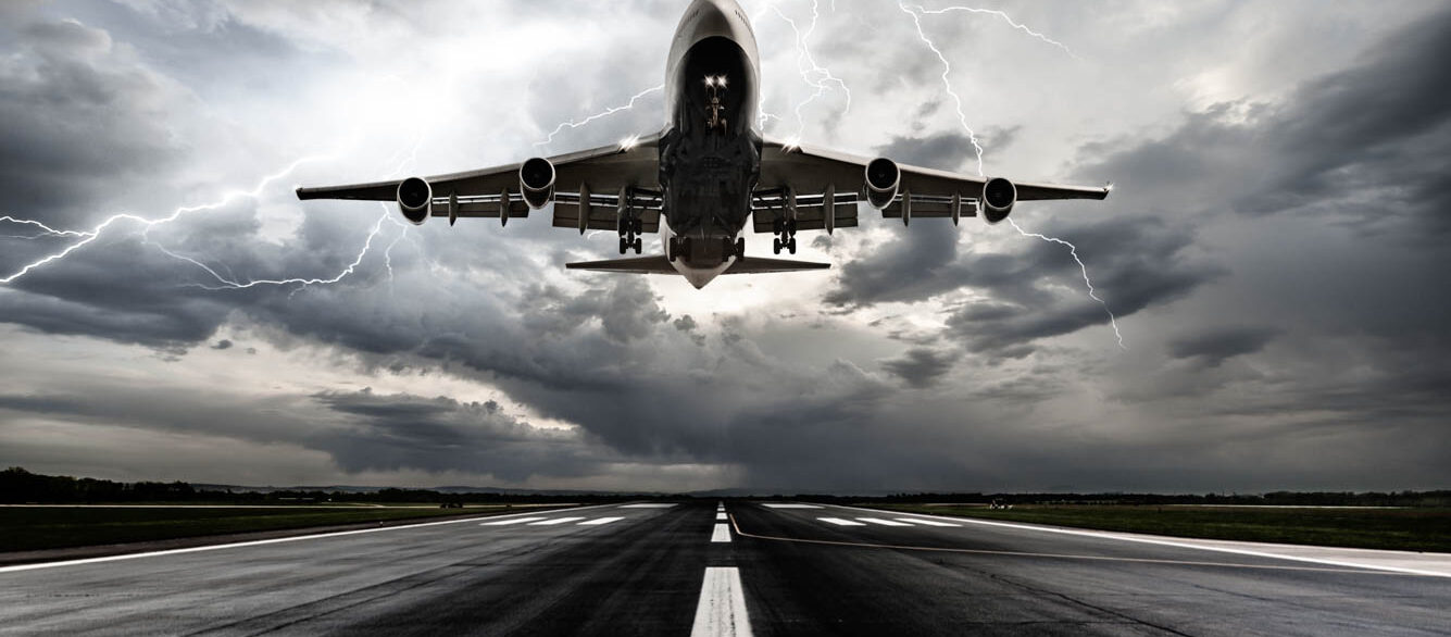 Passenger airplane landing on extreme weather Passenger airplane landing on extreme weather