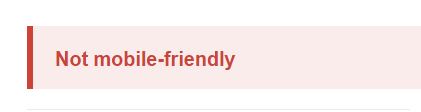 not mobile friendly