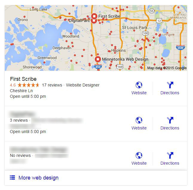 local pack google reviews