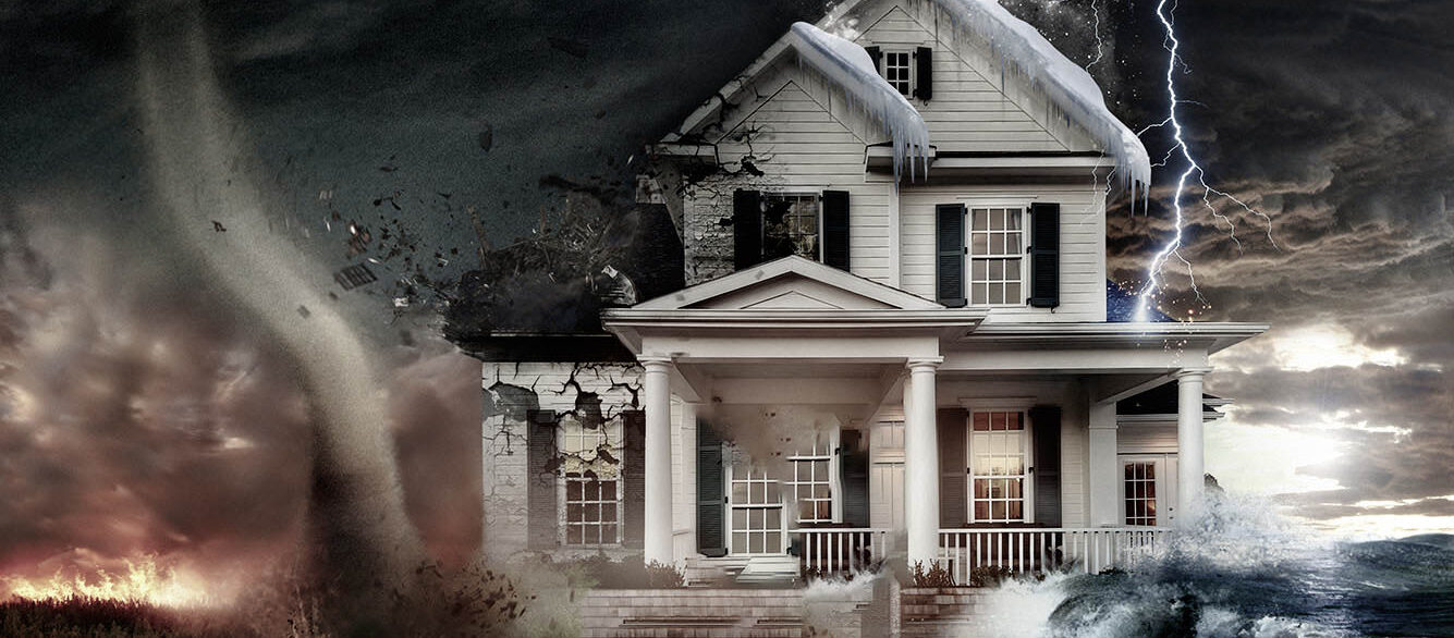 House being hit by a variety of natural disasters House being hit by a variety of natural disasters