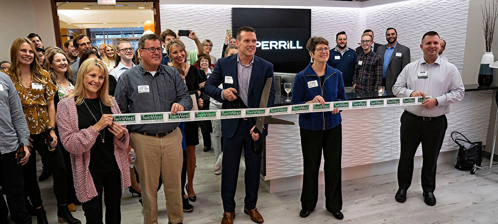 perrill ribbon cutting