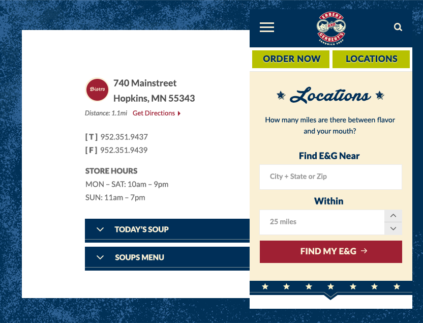 E&G’s Location Page