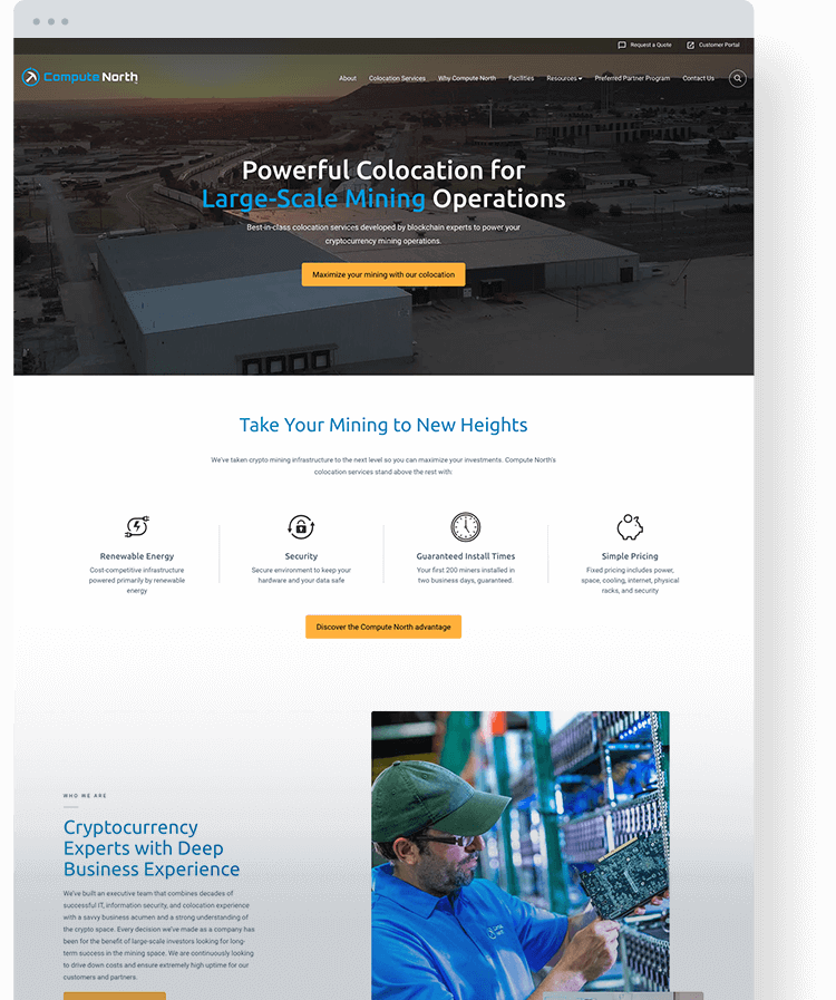 Compute North Homepage Design Compute North Homepage Design