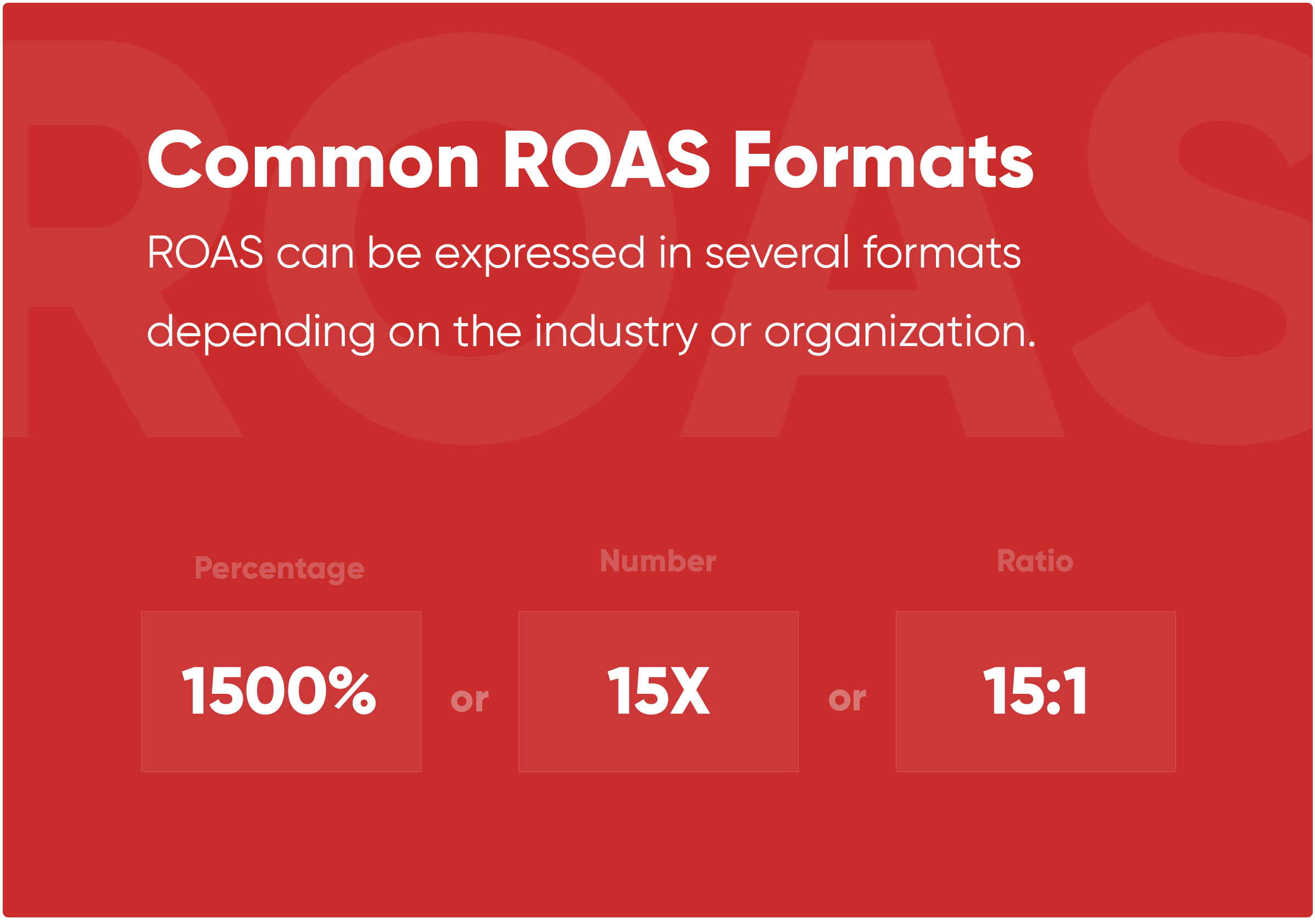 Common ROAS Formats