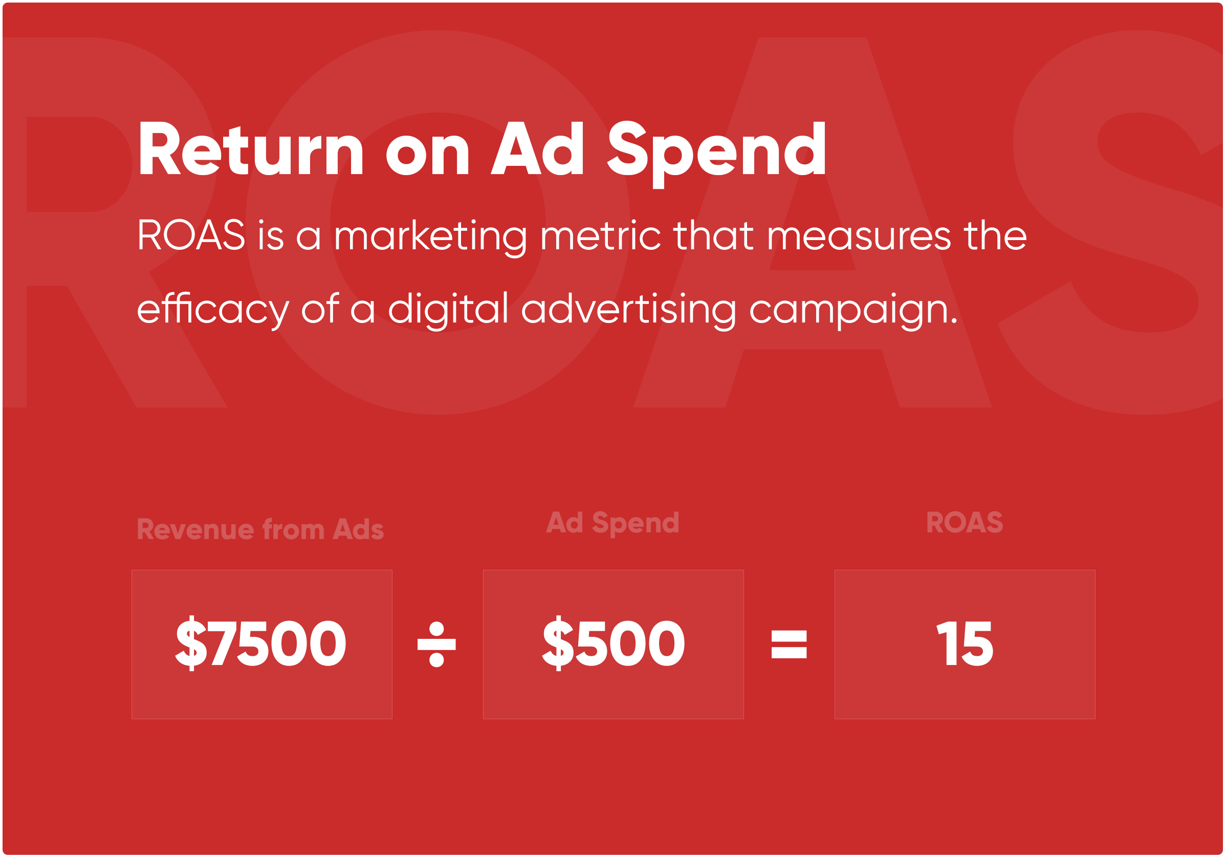 What is Return on Ad Spend (ROAS)