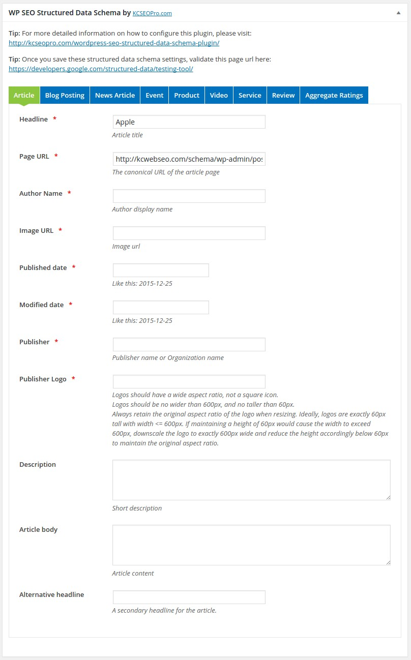 schema plugin