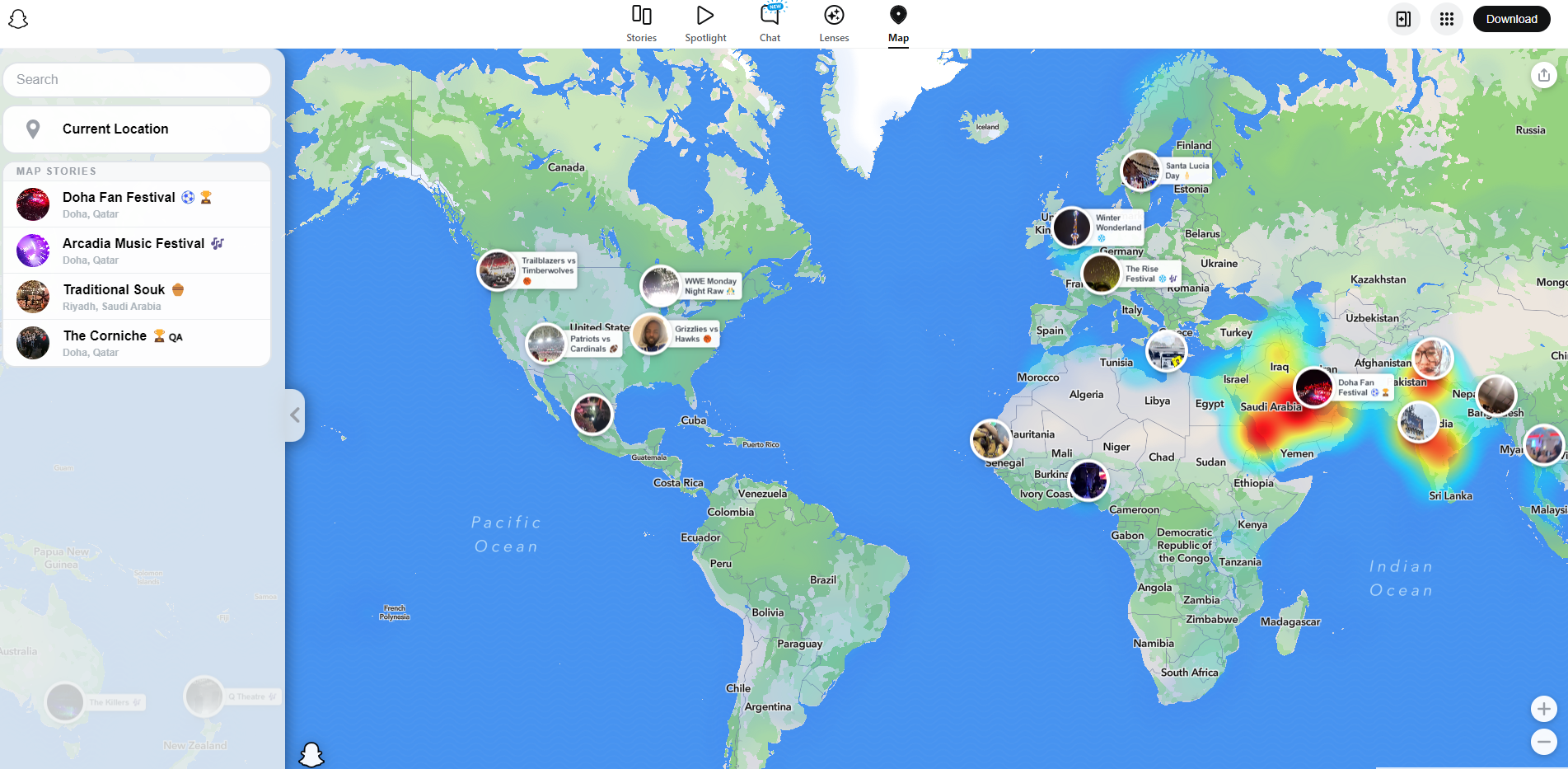 Snapchat Snap Map